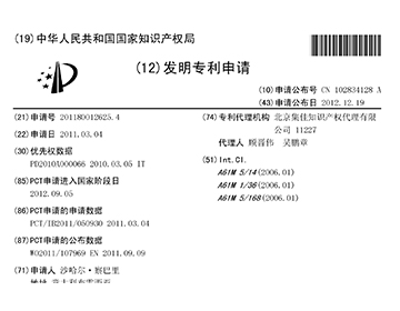 Patent granted for China